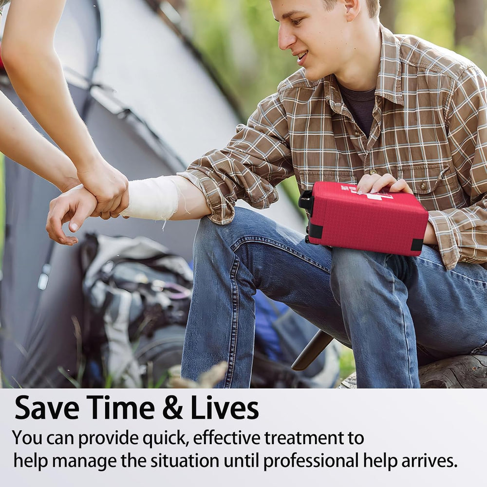 First Aid Kit, Professional Trauma First Aid Kit with Labelled Compartments M...