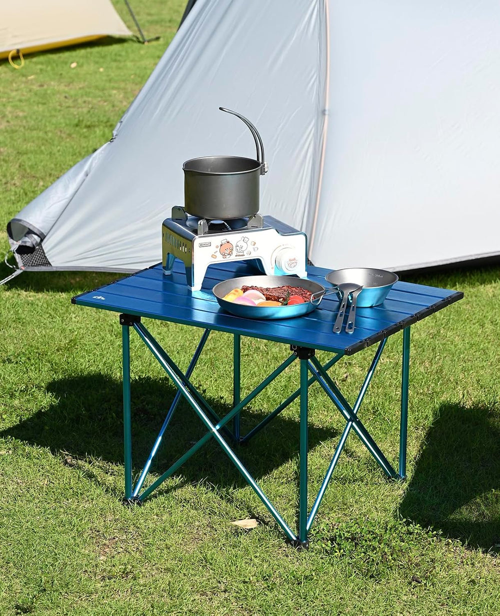 iClimb Ultralight Compact Camping Folding Table (Reinforced Black - L)