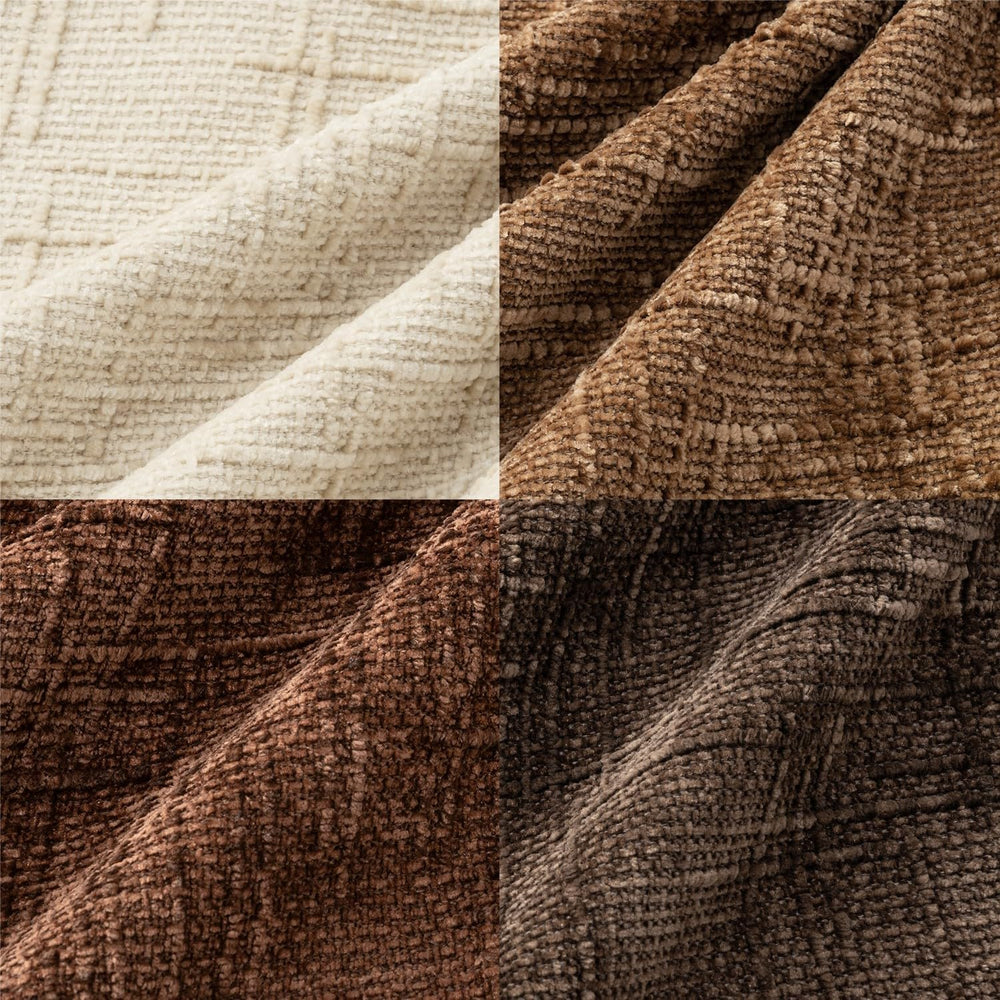 MIULEE Texture Chenille Decorative Throw Pillow Covers Dark Brown 18x18