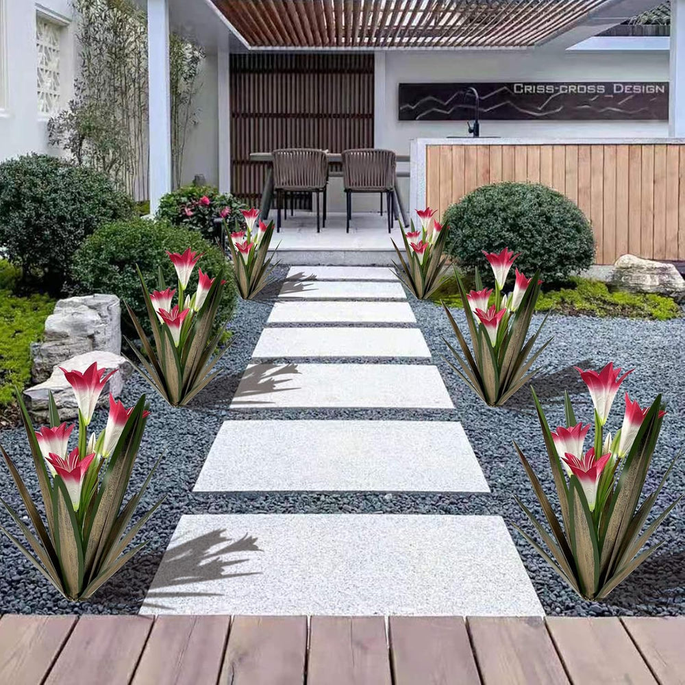 Homight Metal Agave Plant Outdoor Decoration Lily Mexican Yard Art Garden Gif...