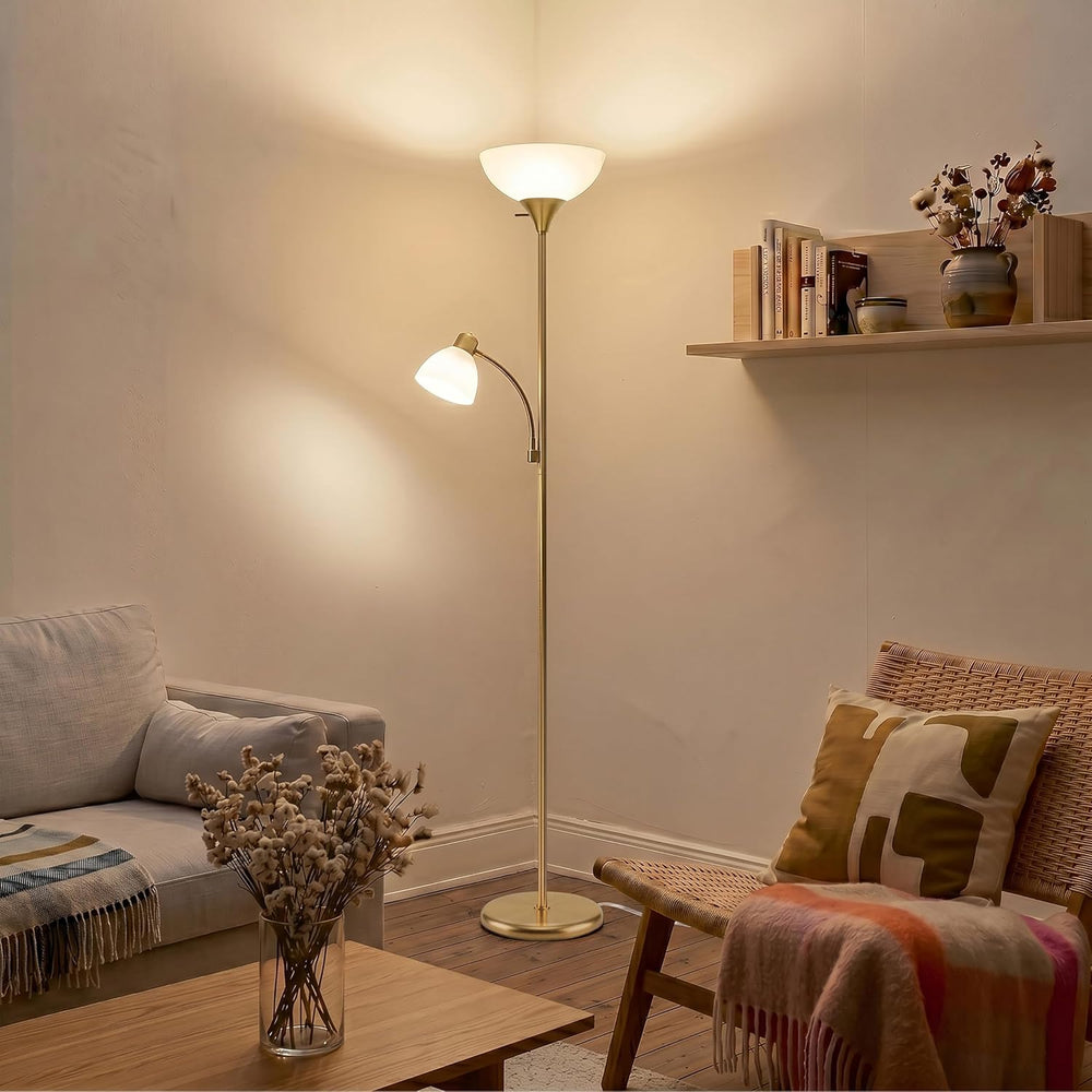 Brightech Sky Dome Plus LED Floor lamp, Torchiere Super Bright Floor Lamp wit...