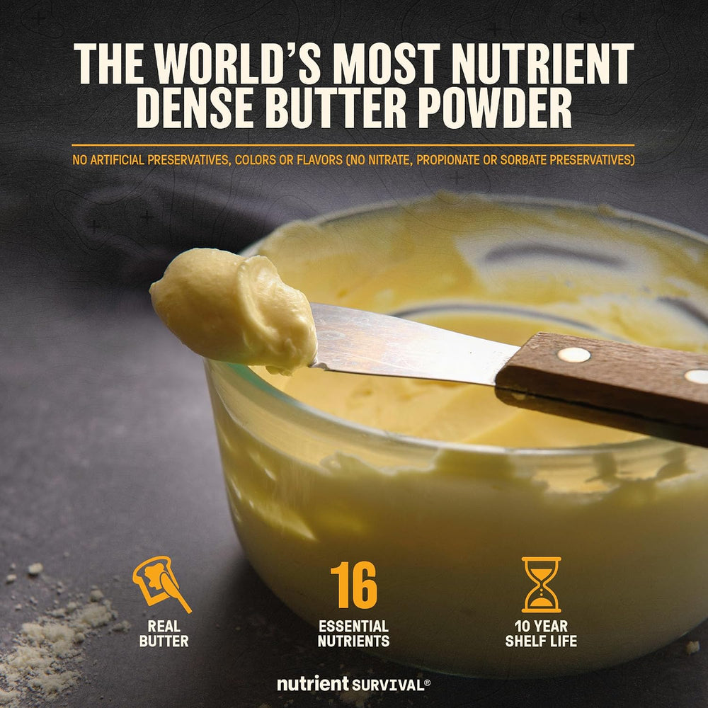Butter Powder, Freeze Dried Prepper Supplies & Emergency Food Supply, #10...