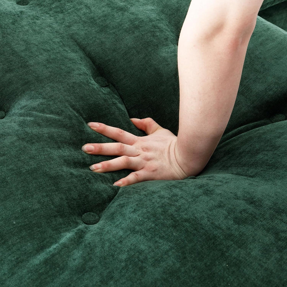 134" U-Shaped Sectional Couches for Living Room with Storage, Green