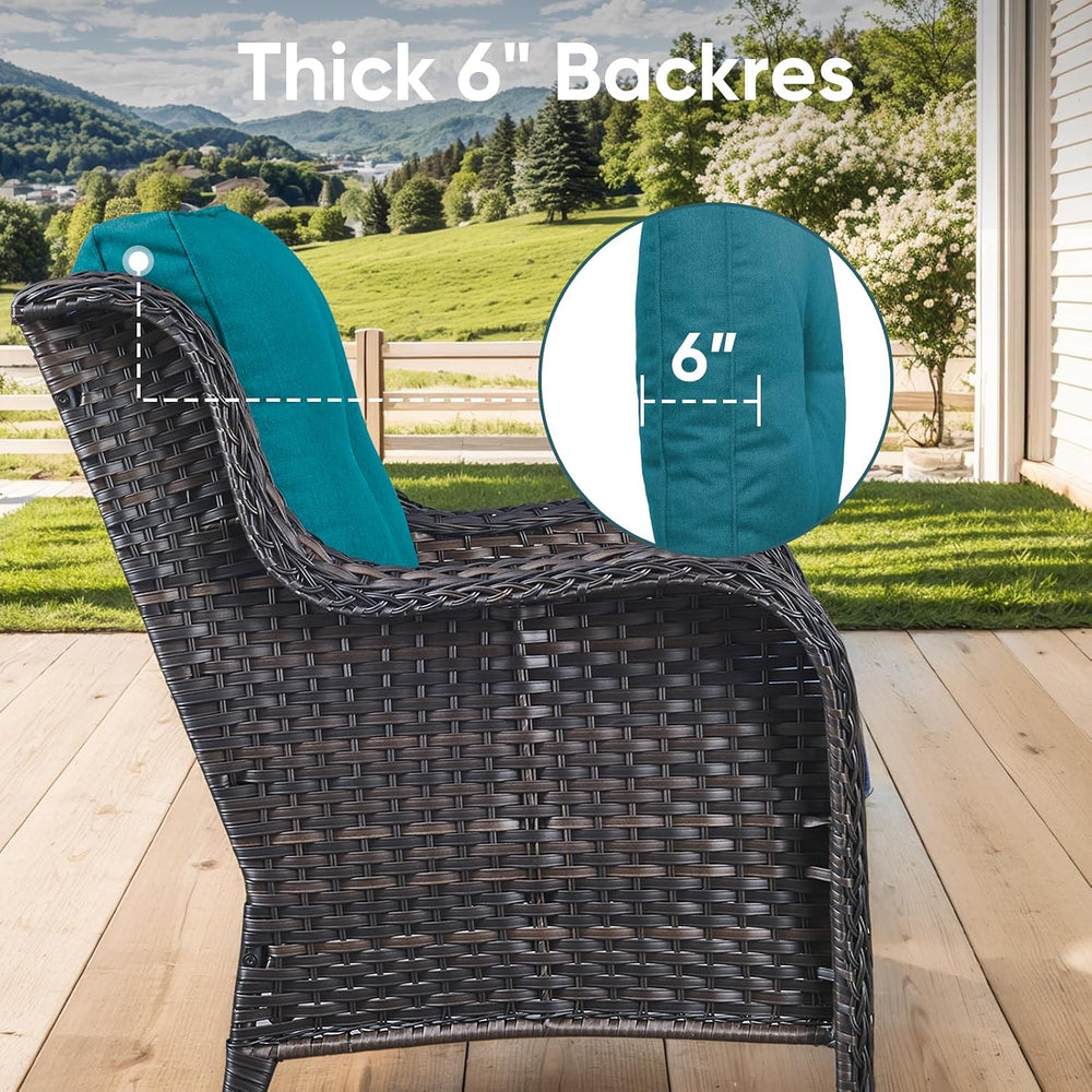 Outdoor Chair Cushions for Patio Furniture - 1 Pack Outside High Back Thick W...