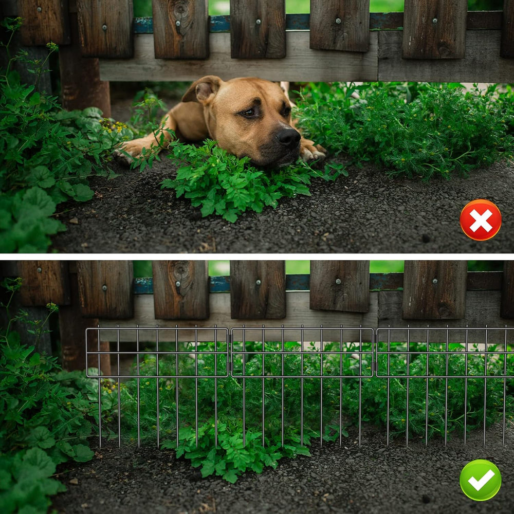 Animal Barrier Fence, 17 in(H) X 27 Ft(L) No Dig Garden Decorative Fencing