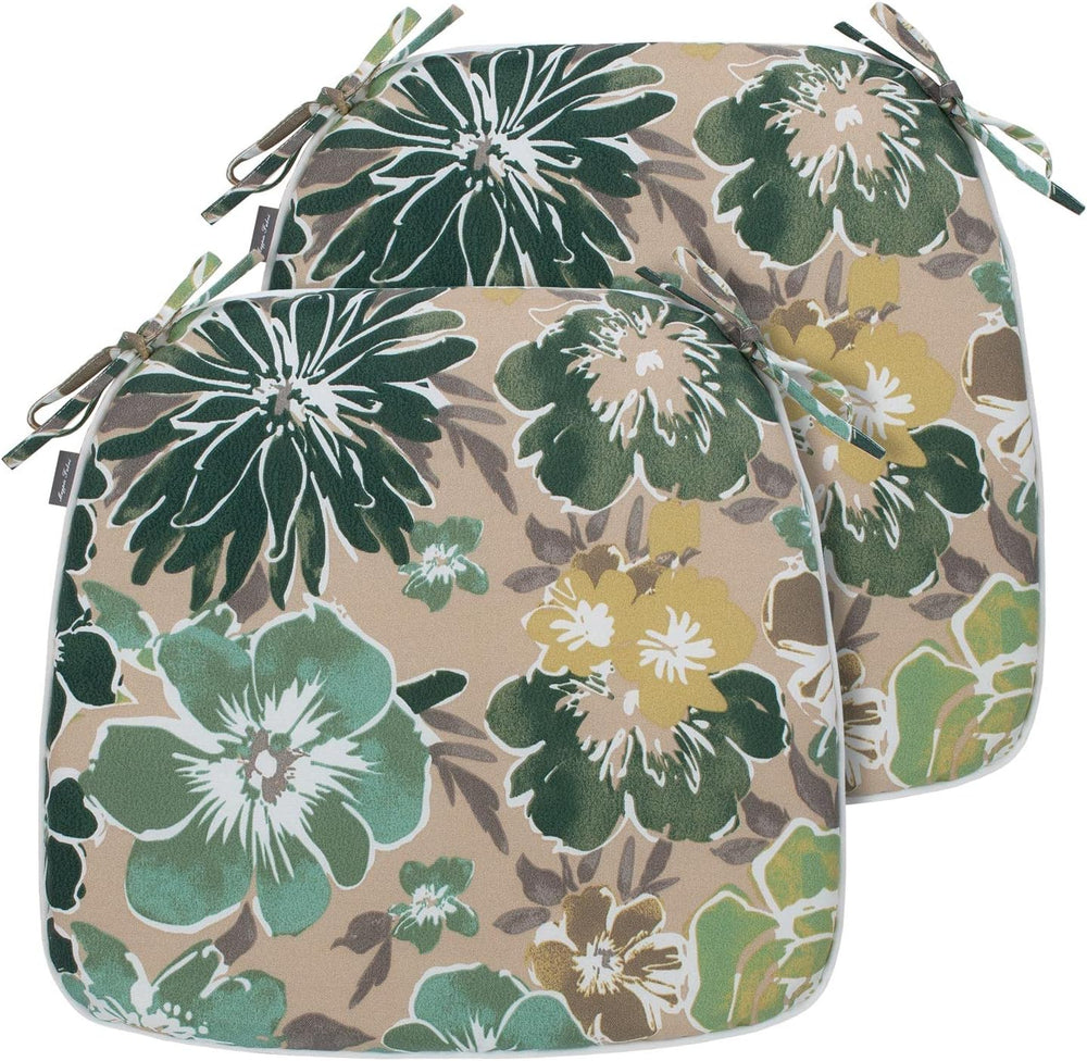 Magpie Fabrics 17"x16"x2" U-Shape Chair Cushions with Ties 2 C...