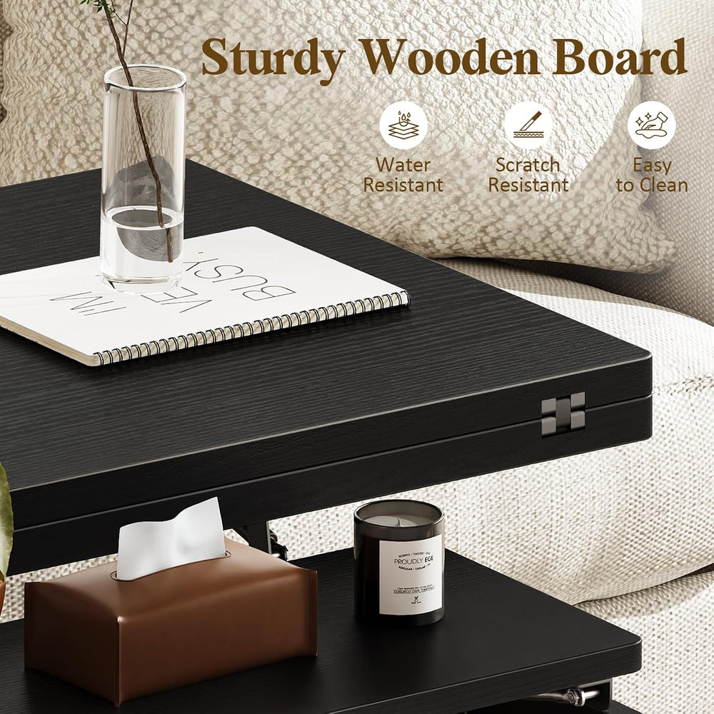 Lift Top Coffee Table with Bench, 4-in-1 Convertible Design
