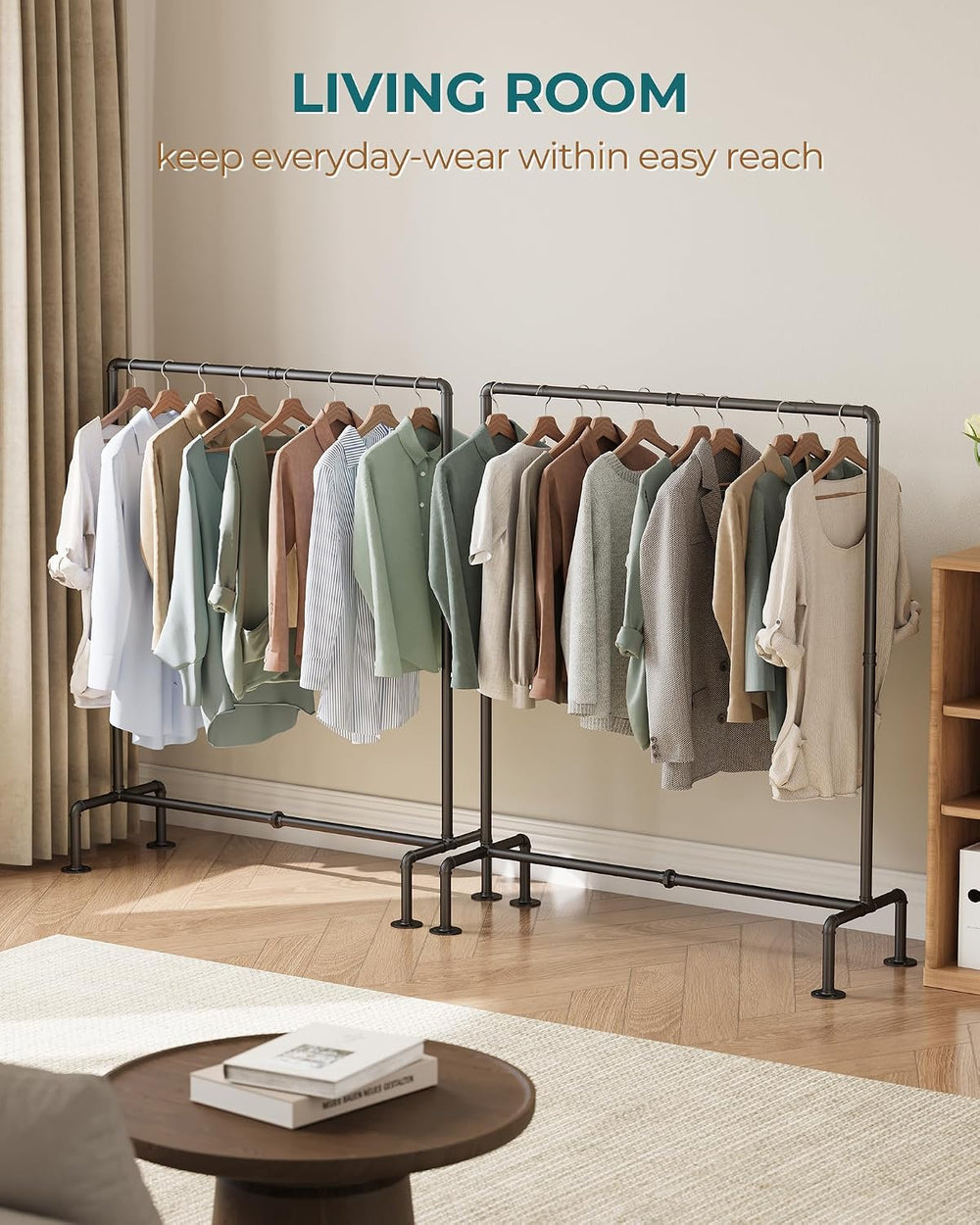 OROPY Clothing Rack, 2 Pack Heavy Duty Clothes Rack Freestanding