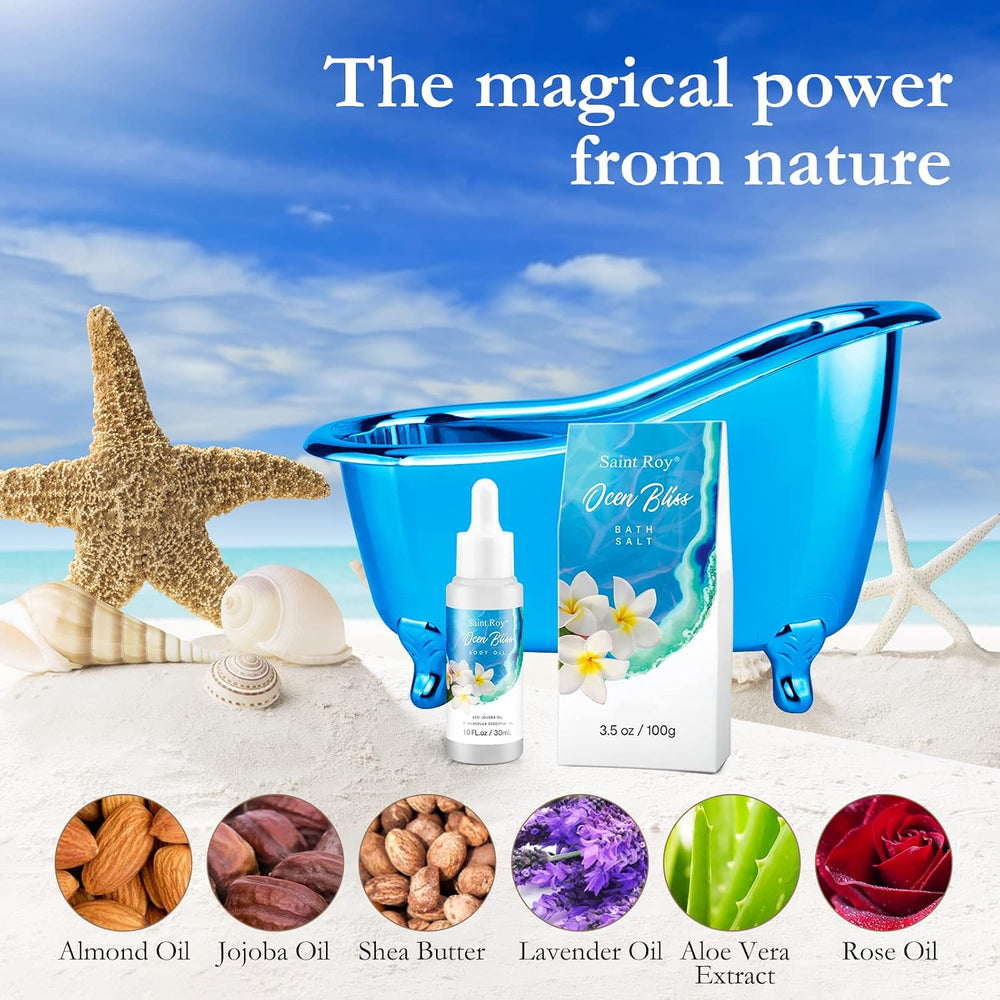 Spa Gift Basket Set for Women & Men, Bath & Body Skin Gift Set