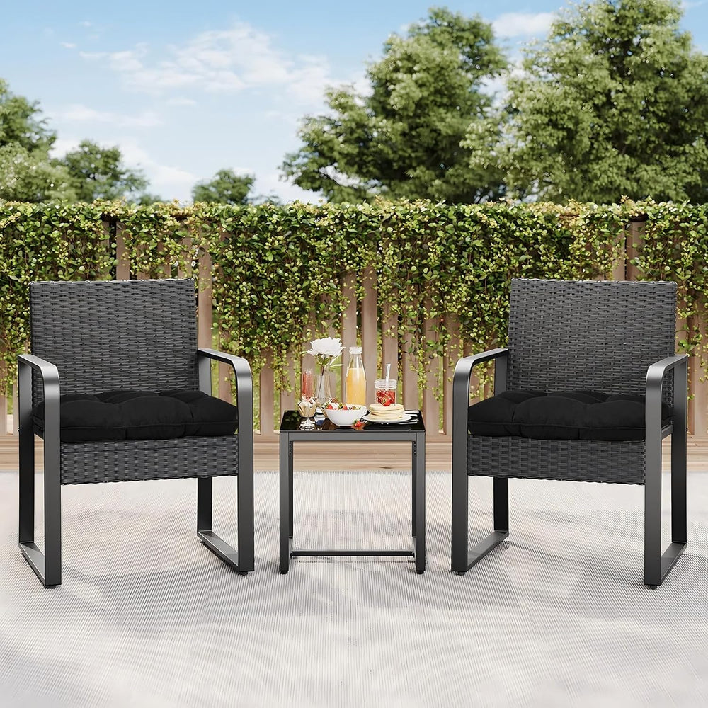 19x19 Outdoor Chair Cushions Set of 2, Tufted Wicker Patio Furniture Cushions...