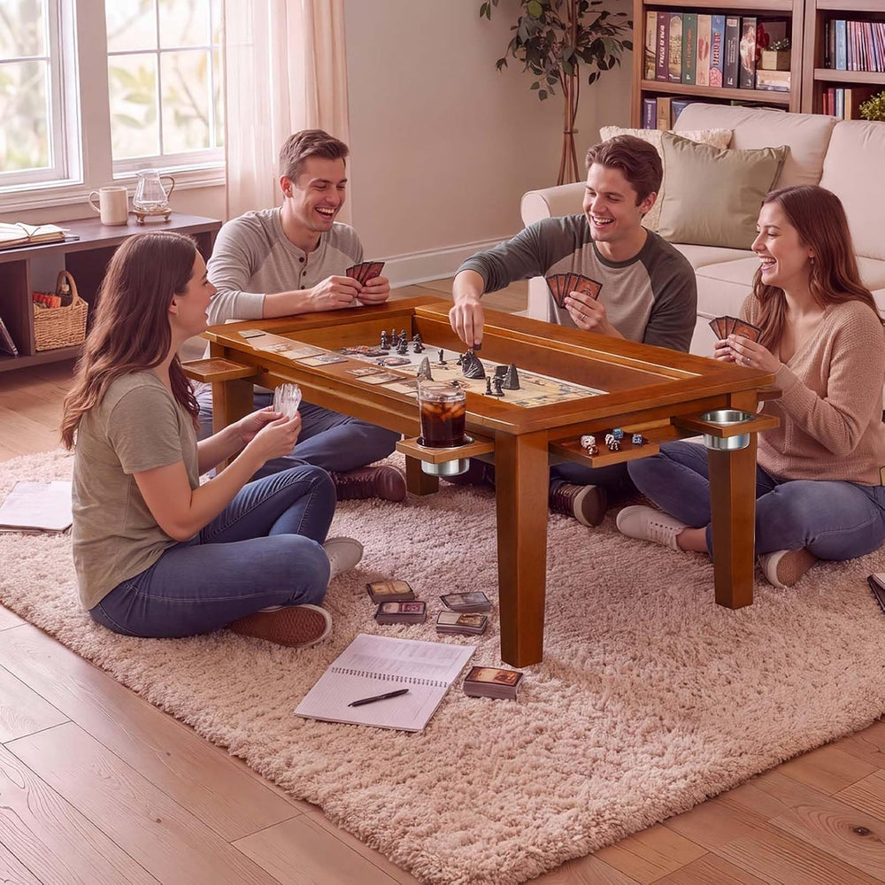 VEVOR Board Game Table 2-in-1 Gaming and Dining Table 47.2 x 23.6 x 17.7 in