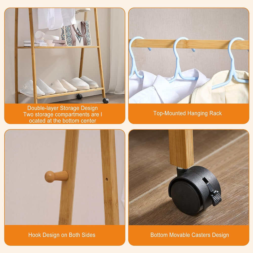 VECELO Coat Rack Freestanding, Entryway Hanger Stand, Umbrella Holder, Hall T...