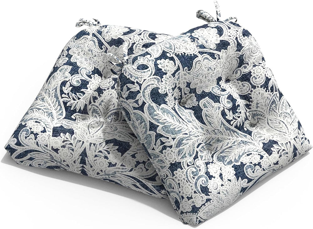 Patio Wicker Chair Cushions, All Weather Outdoor Tufted Chair Pads Pack of 2,...