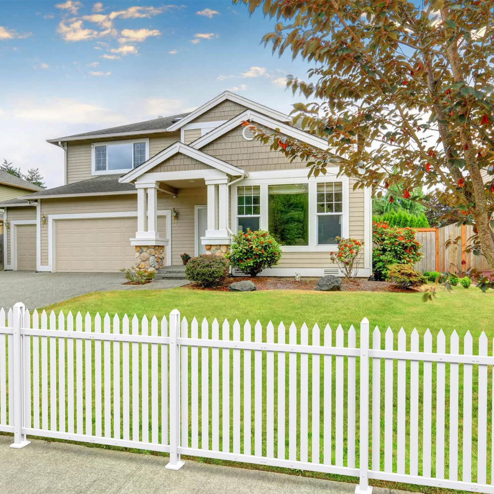 Patio Vinyl Picket Fence Panels 30/ High x 84/ Wide White PVC Decorative for ...