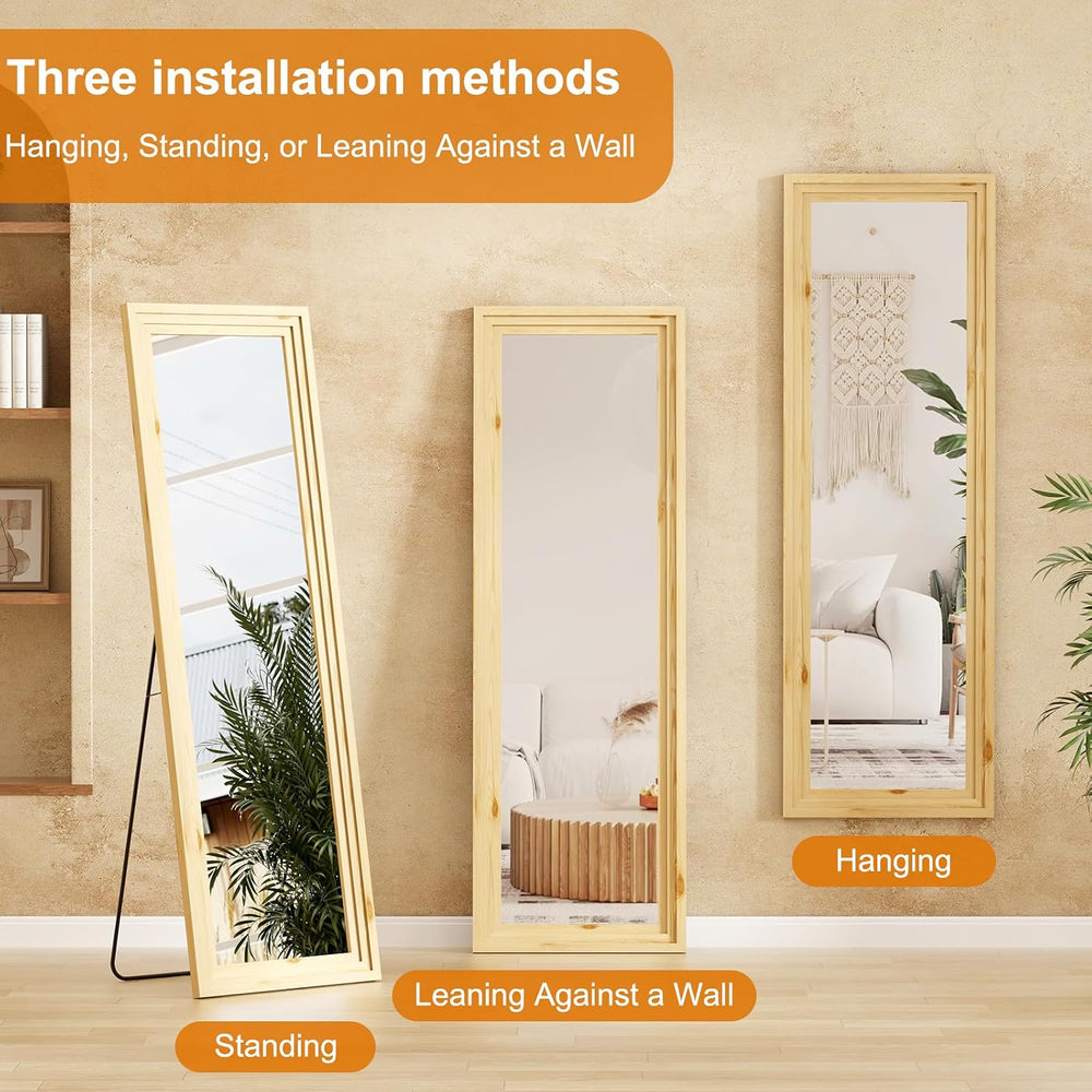 ZHUNFA Full Length Mirror, 71x32 Inch Full Length Mirror Wall Mounted