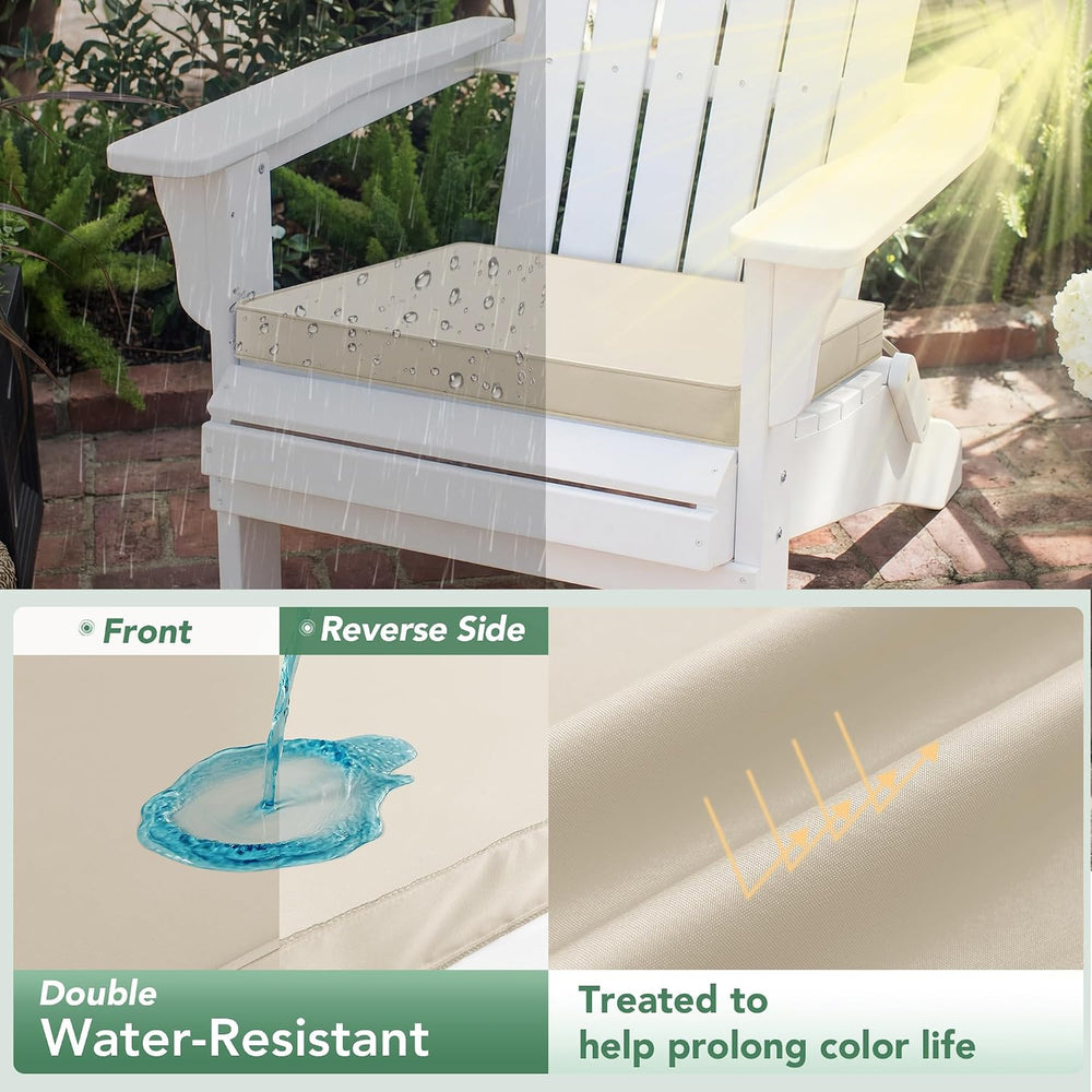 Outdoor Chair Cushions Set of 4: Waterproof & Color Fastness Seat Cushion...