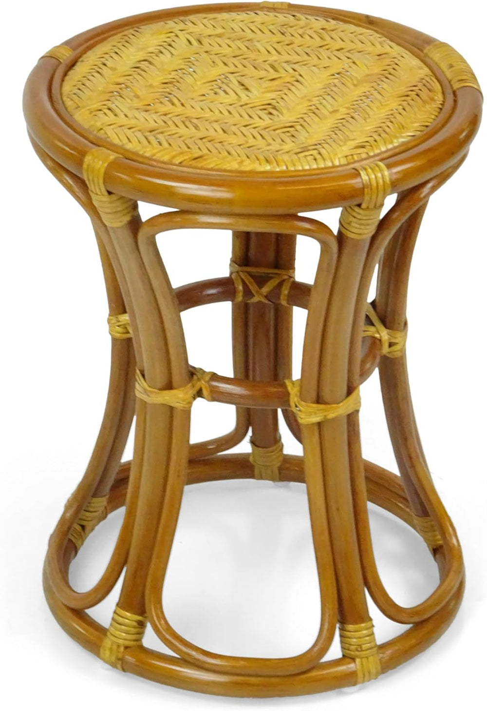 Breeze Handmade Rattan Wicker Stool Fully Assembled Colonial Color