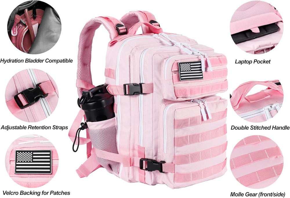 LHI Tactical Military Backpack for Men and Women 25L/35L Army Assault Pack Ba...