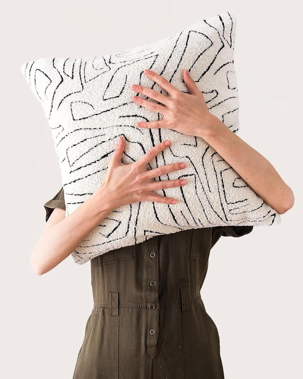 Throw Pillow Covers, Pack of 1, Amorf, Brown, 14"x28"