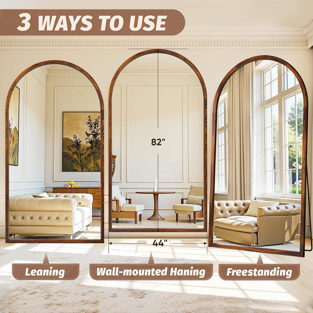 Full Length Mirror 82"×44" Floor Mirror Standing Tall Mirror, Arche...