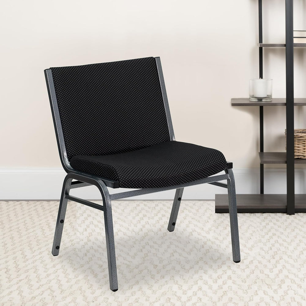 Flash Furniture Hercules Big & Tall Fabric Stack Chair, Black
