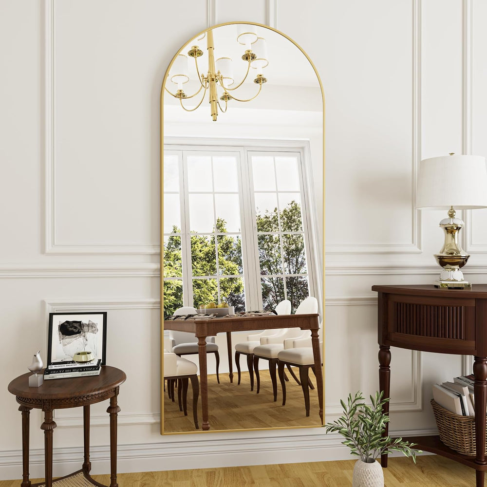 Rowjut Arched Full Length Mirror, 71"x26" Freestanding Floor Mirror...