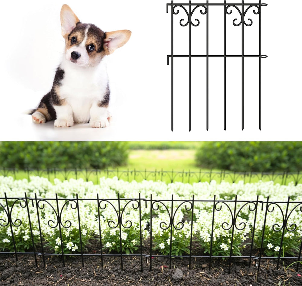 ShopLaLa Garden Fencing Animal Barrier (10 Panels) 12x16.5in Black Fences