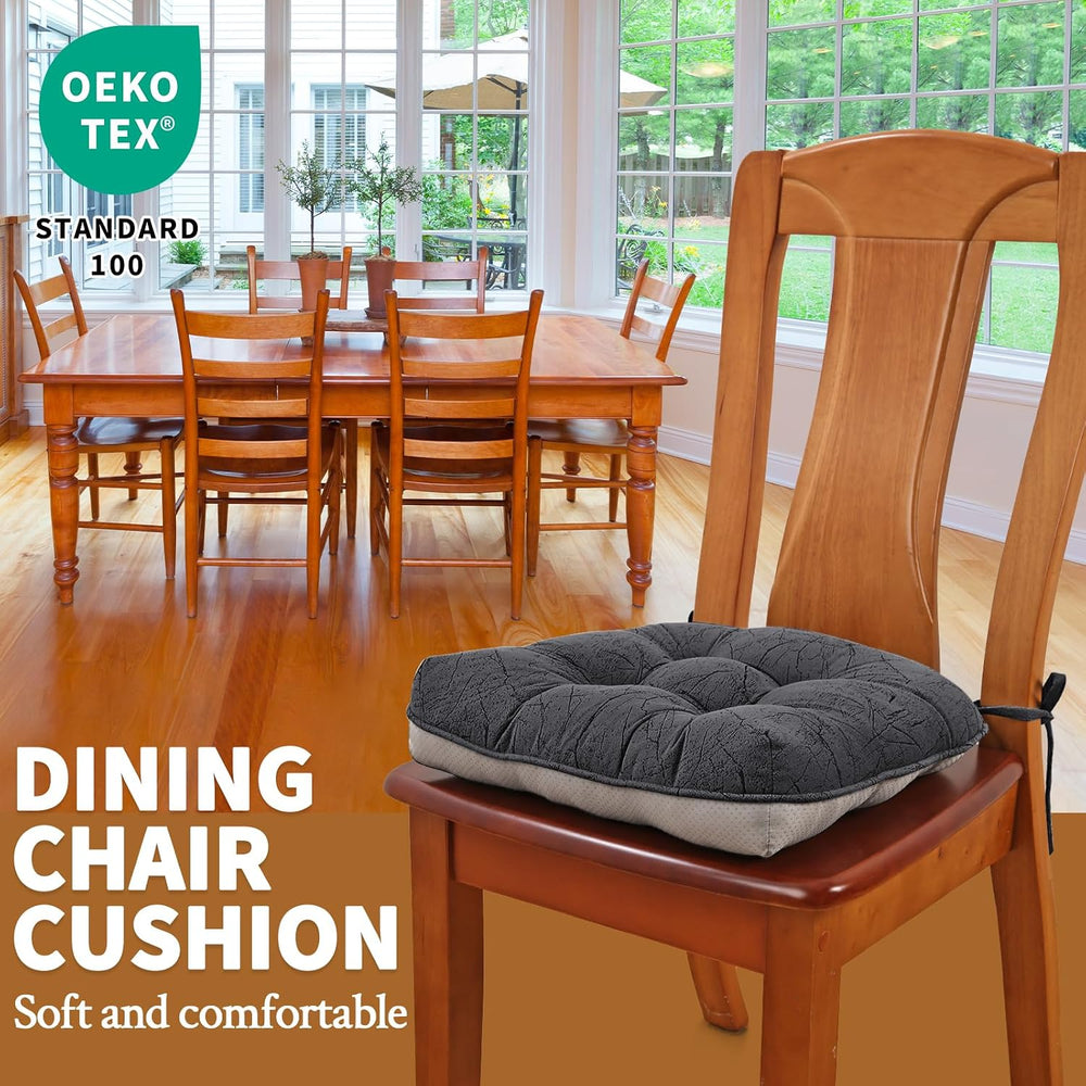 Chair Cushions for Dining Chairs & Folding Chairs Set of 4, Marble Patter...