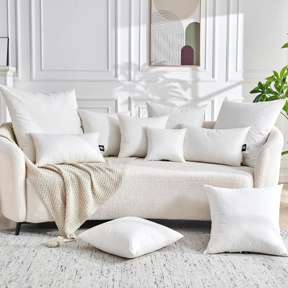 TOPGREEN Feather Down Throw Pillow Inserts 20 x 20, Set of 2, 100% Organic Co...