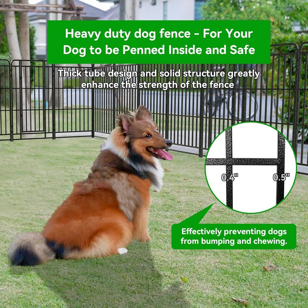 Kfvigoho Garden Fencing 72 ft(L) X 47 in(H) Decorative No Dig Garden Fence fo...