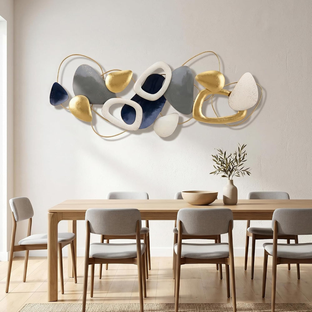 Axioglo 59" Large 3D Metal Wall Decor, Abstract Wall Art for Living Room