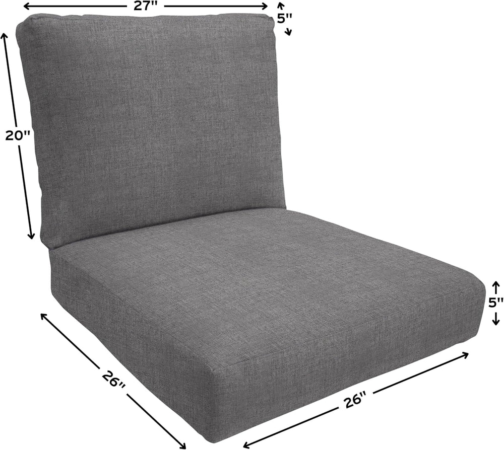 Eddie Bauer Home Deep Seating Outdoor Lounge Cushion, Knife Edge, 26" X ...