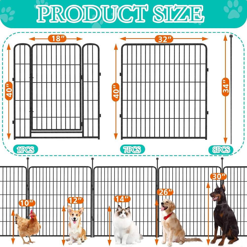 Decorative Garden Fence Folding Patio Decor Flower Bed Fencing Animal Barrier...