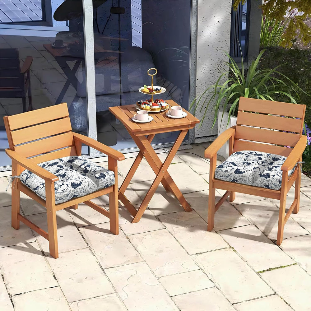 Patio Wicker Chair Cushions, All Weather Outdoor Tufted Chair Pads Pack of 2,...