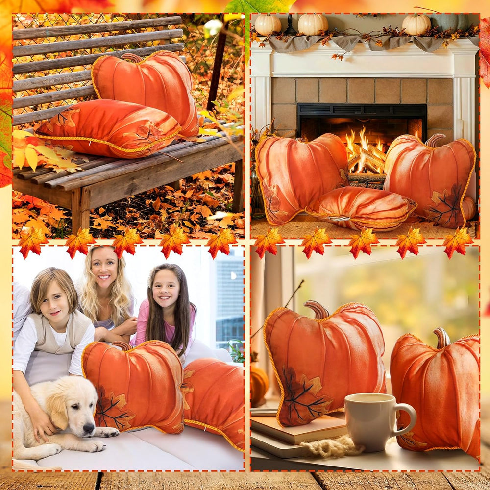Yousoontic 3pcs Fall Shaped Throw Pillow 12"thanksgiving Pillow with Insert