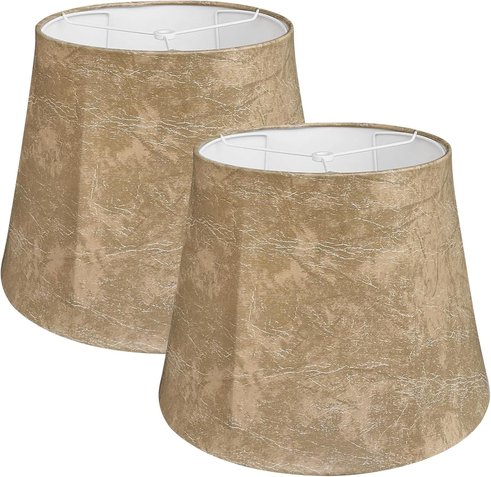 TOOTOO STAR Drum Lampshades Set of 2, 10" Top x 14" Bottom x 10&quo...