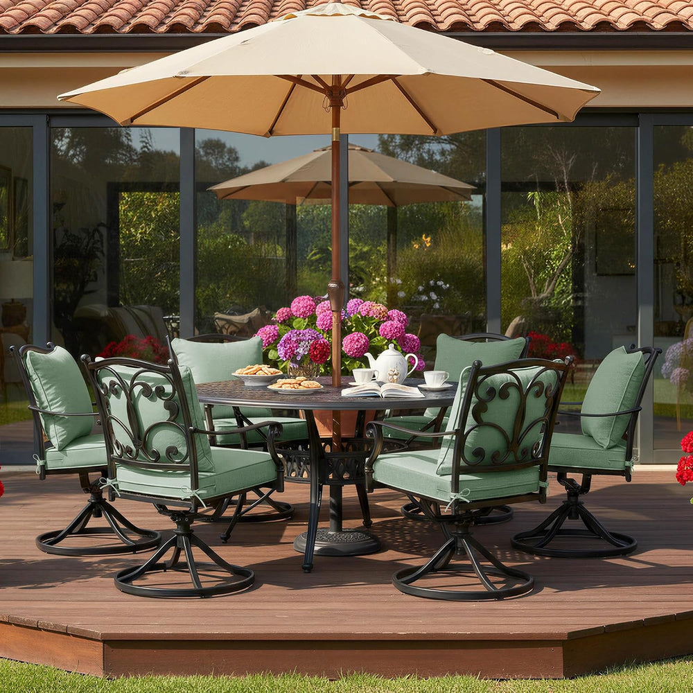 Summsun Outdoor Cushions for Patio Furniture, Faux Linen Water Resistant Back...