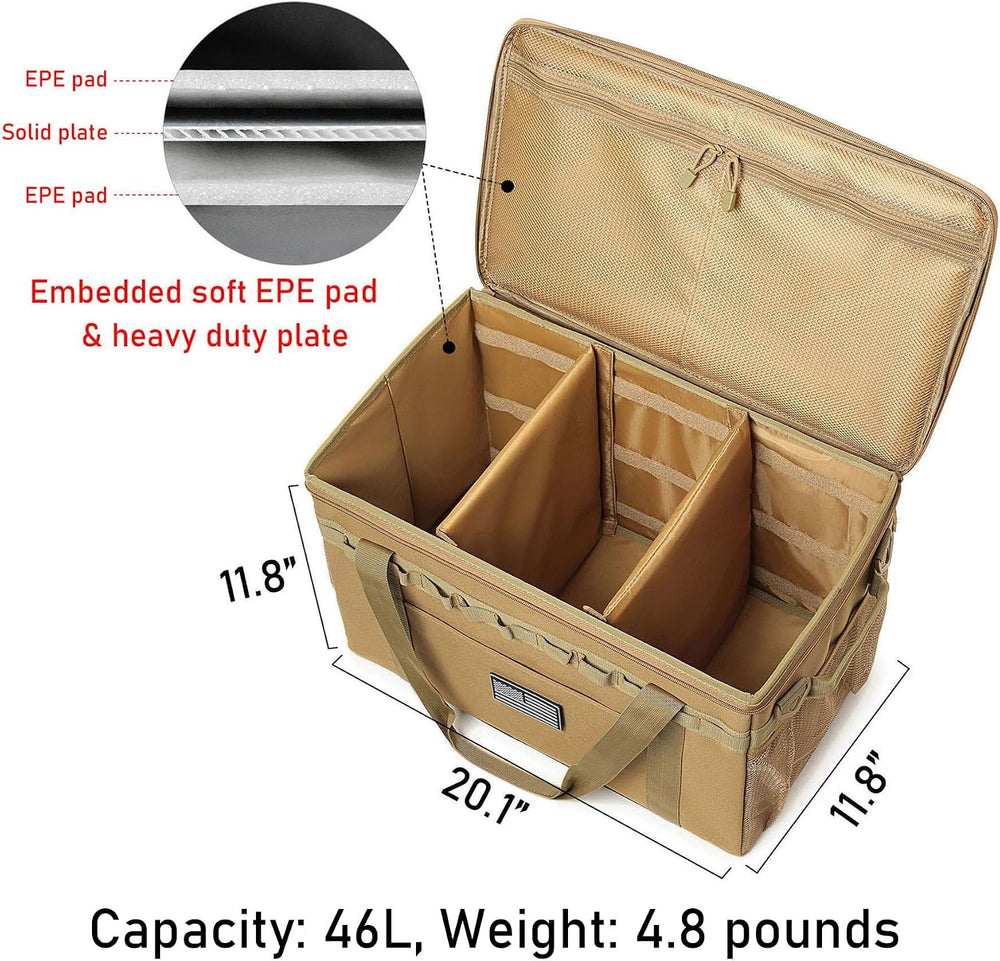 Tactical Camping Storage Bag Utility Tote Bag Camp Kitchen and Trunk Organize...