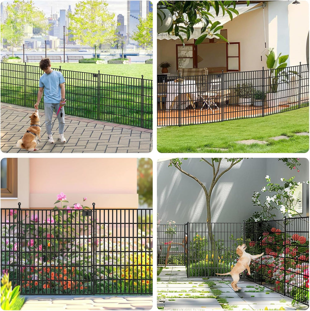 10 Panel No Dig Decorative Garden with Gate 32" H x 24.2'L