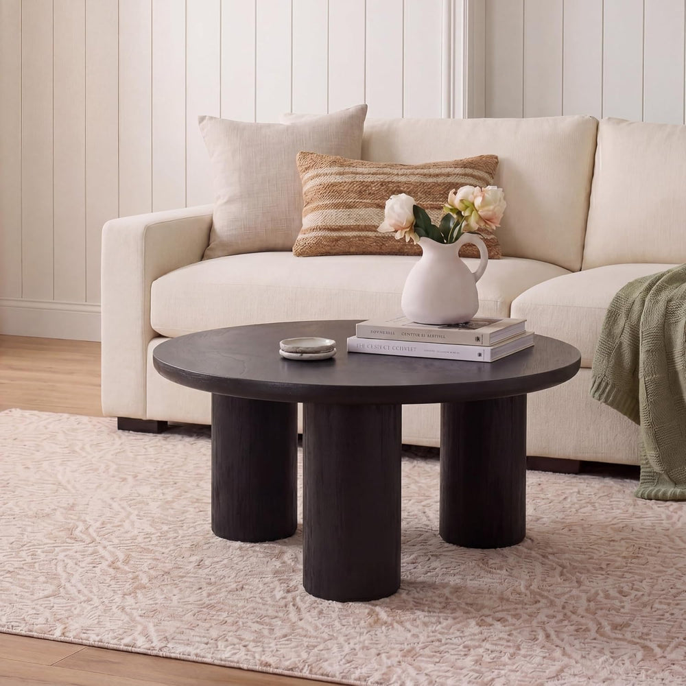 SAFAVIEH Mork Wood Coffee Table, 40" Black COF6604D