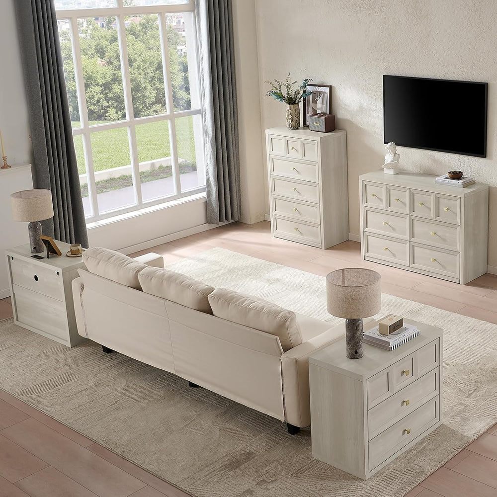 5 Drawers Dresser for Bedroom, 45.7" Tall Large Dresser & Chests of ...