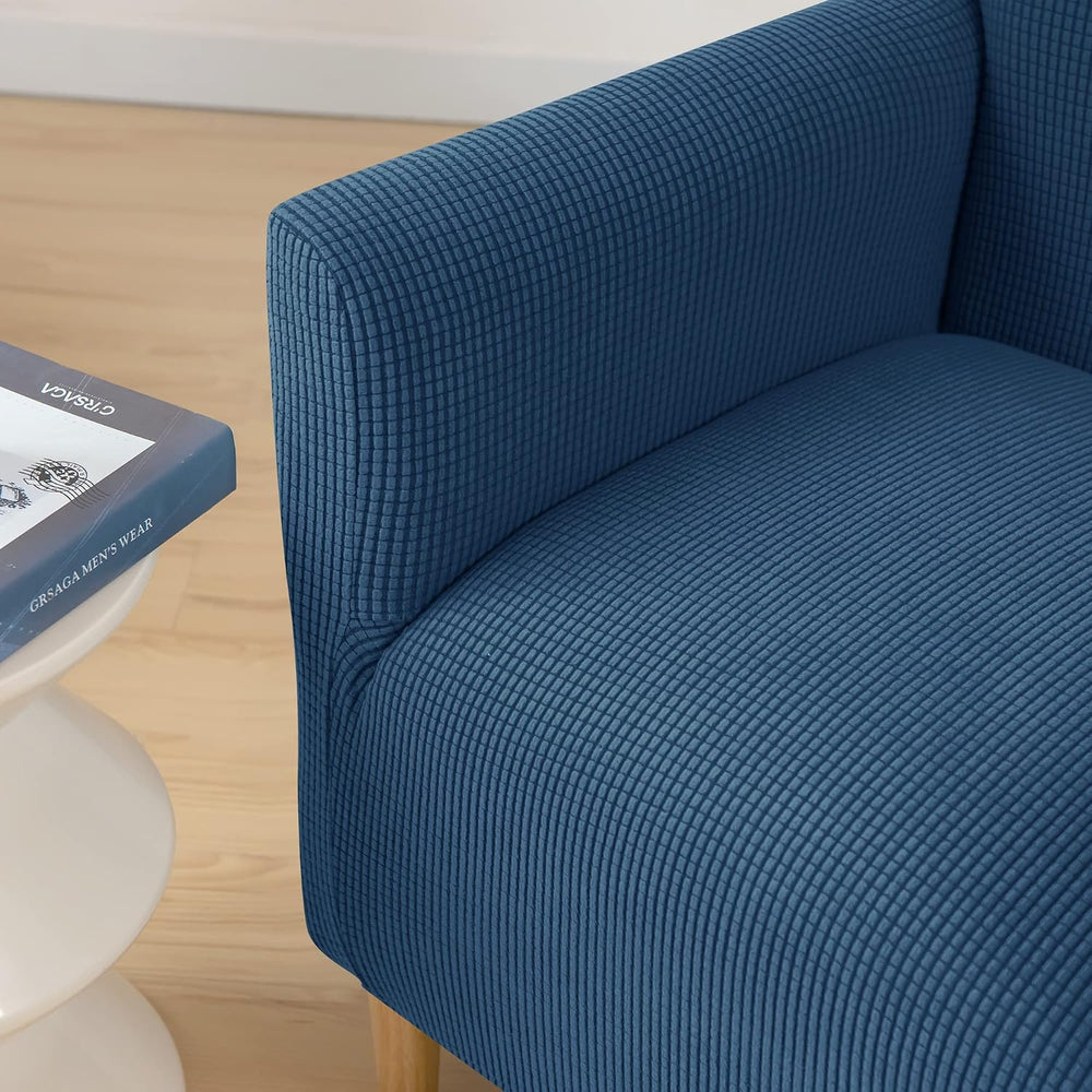 LiveGo Stretch Mid Century Modern Armchair Slipcover 1-Piece Jacquard Accent ...