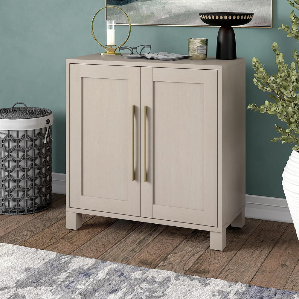 Henn&Hart 28" Accent Cabinet, Sideboard Buffet, Beech White