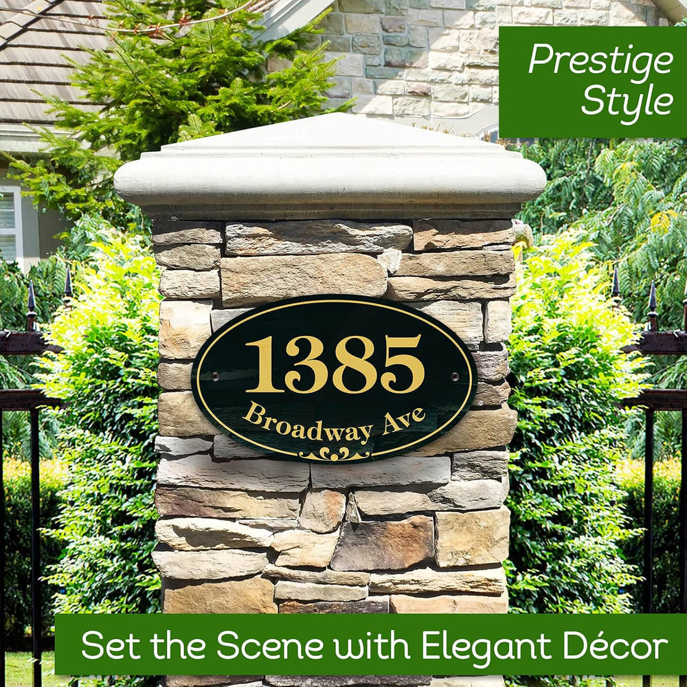 My Sign Center House Address Sign, House Address Plaque, Indoor/Outdoor Use, ...