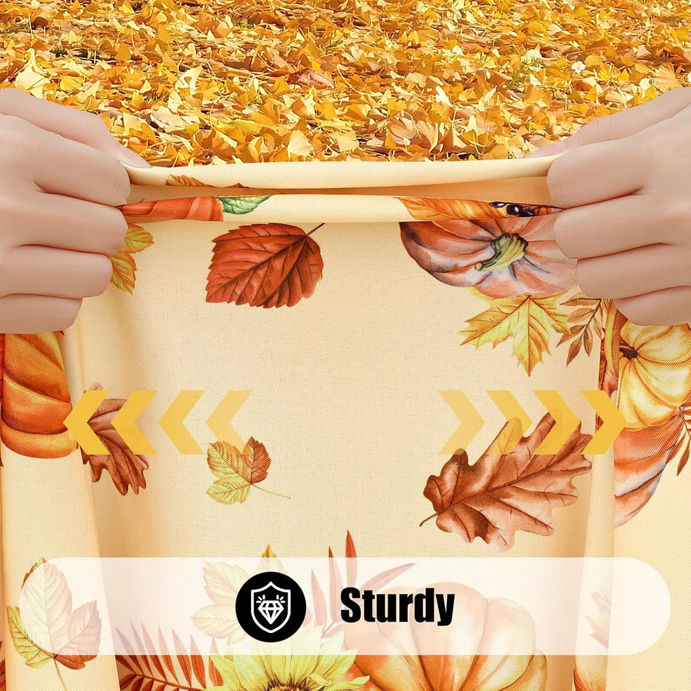 Smiry 2 Pack Elastic Fitted Polyester Tablecloths for 6 Foot Tables