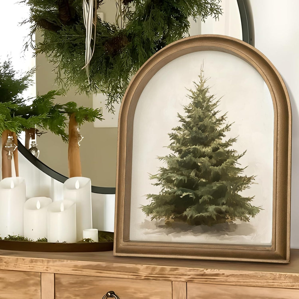 Christmas Decorations - 11" x 13.8" Christmas Tree Framed Wall Art