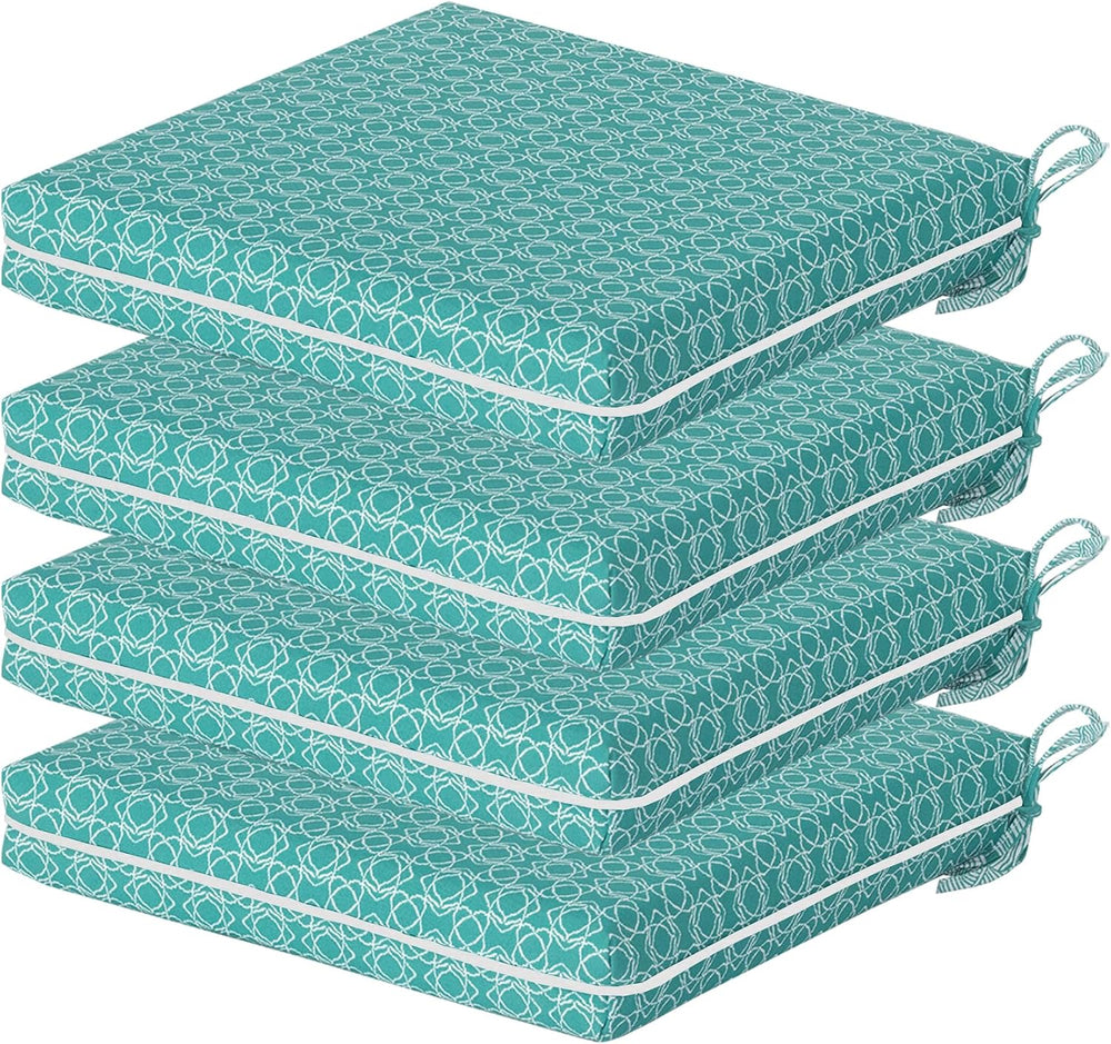 COZYVIDA Outdoor Chair Cushions Set of 4, 20"x20" Square Seat Pads ...