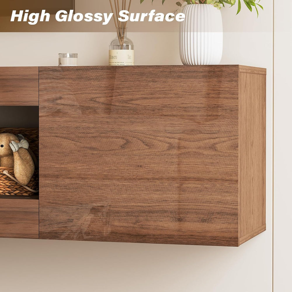 70" Floating TV Stand Wall Mounted with Storage for TVs Up to 81"