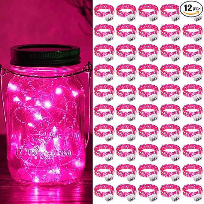 ZGWJ 50 Pack Fairy Lights Battery Operated, 7ft 20 Mini LED Fairy String Ligh...