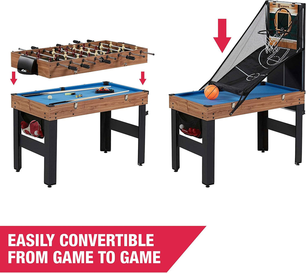 MD Sports 48 Inch 5-In-1 Combo Game Table, Multi
